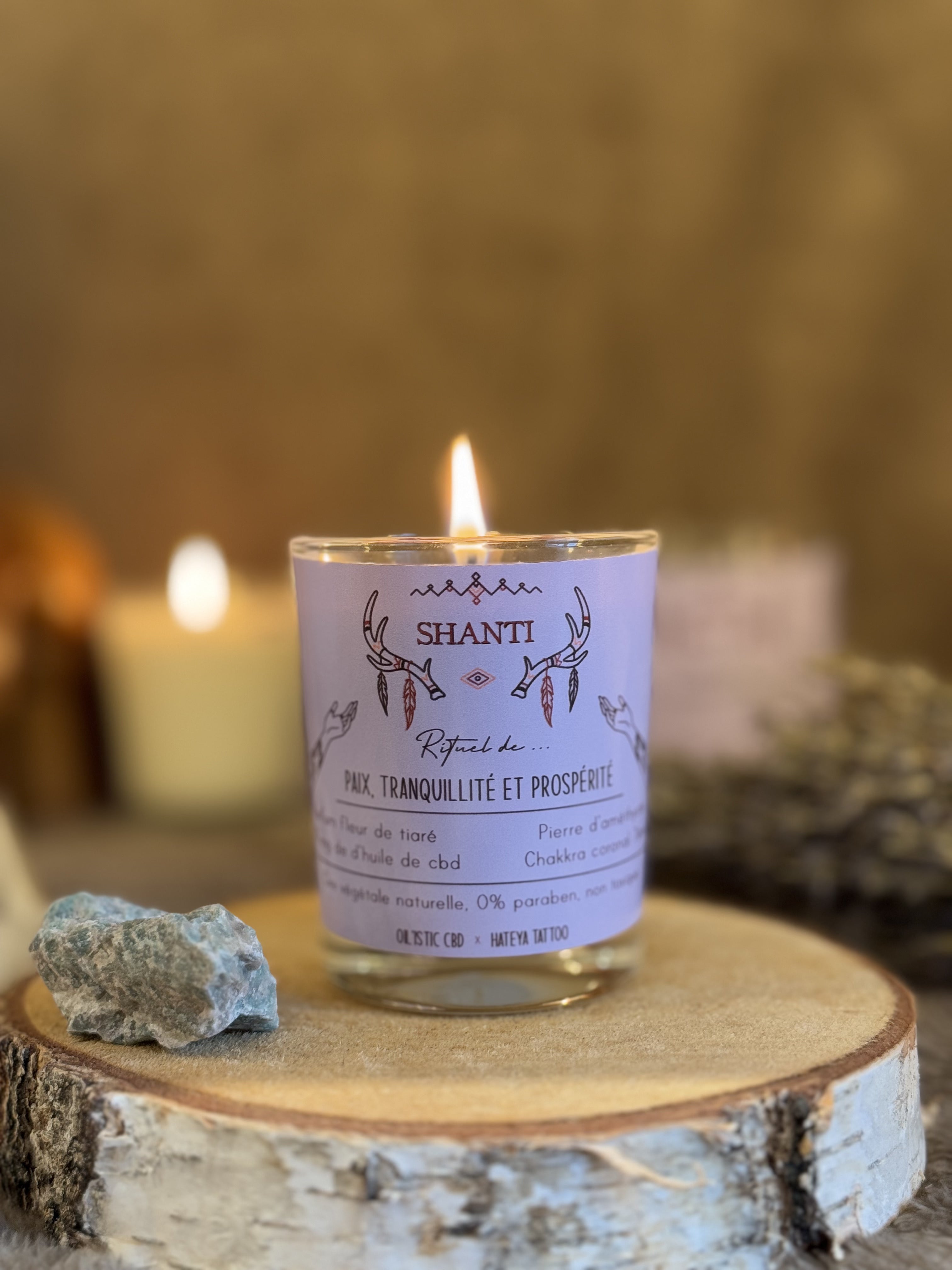 Bougie Parfumée SHANTI | Rituel de Paix & Prospérité