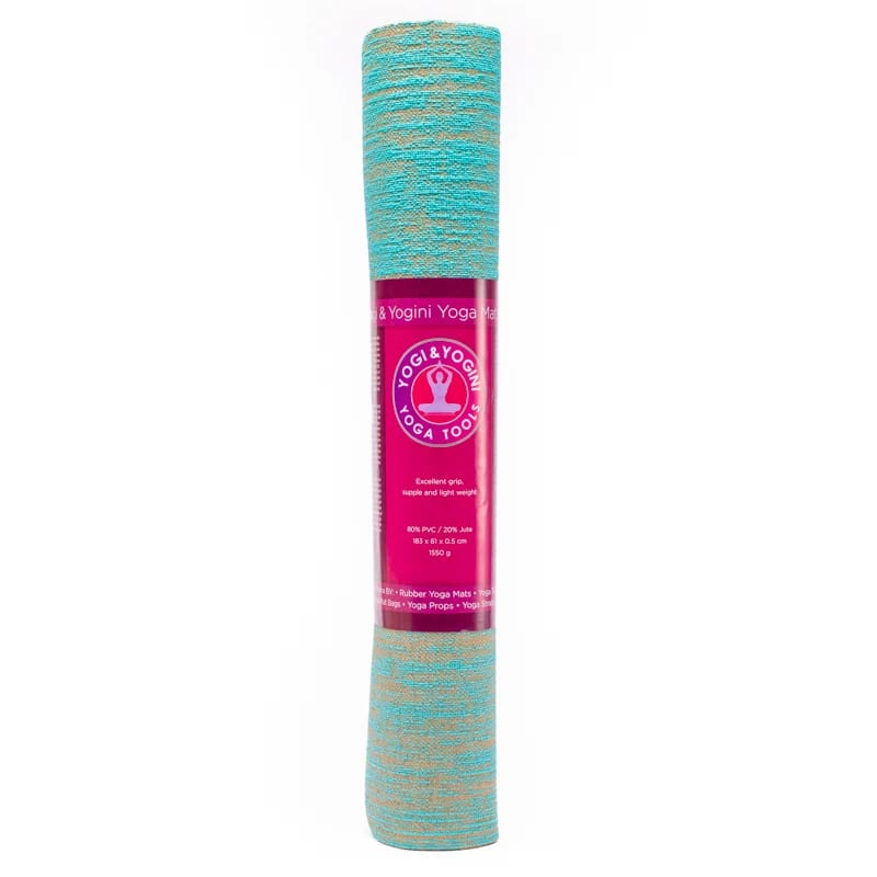 Tapis de Yoga - Jute Turquoise - Yogi & Yogini