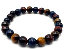 Bracelet 3 Yeux Tigre Taureau Faucon - 8mm
