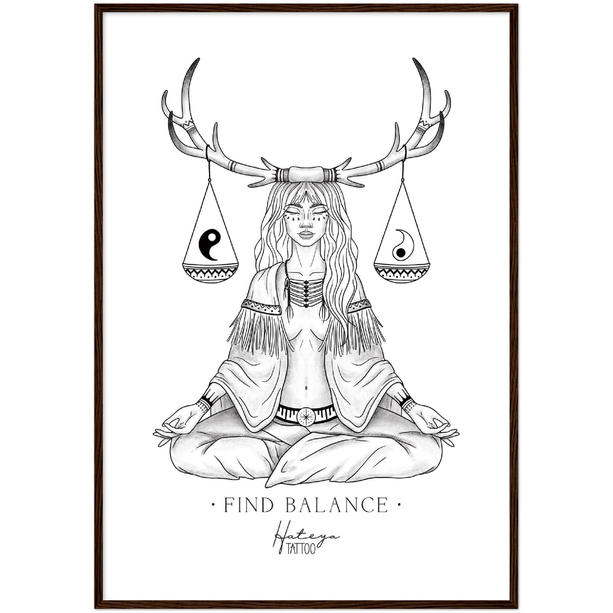 FIND BALANCE | Cadre en bois | Design by Hateya