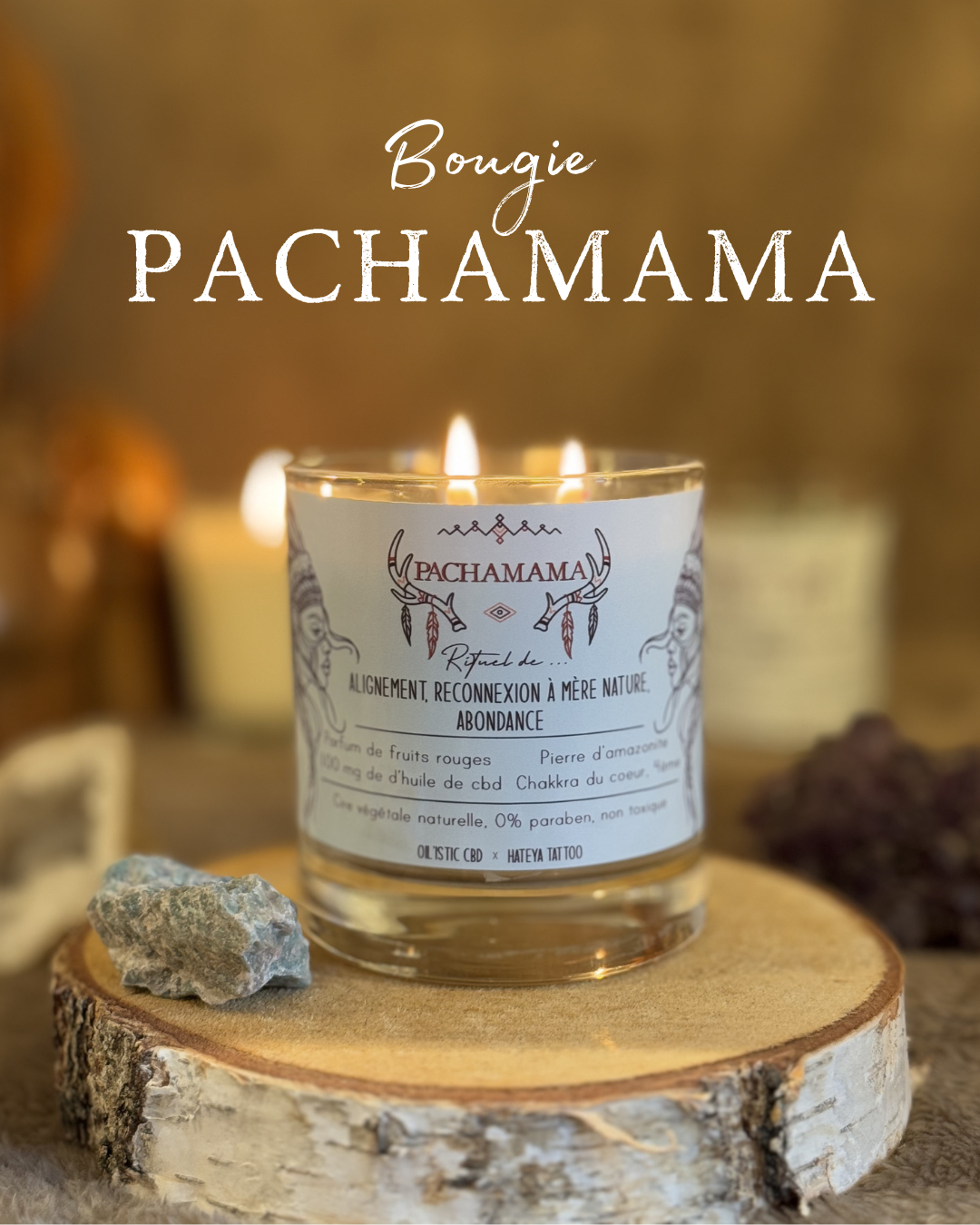 Bougie parfumée PACHAMAMA | Rituel Connexion à la Terre et Abondance