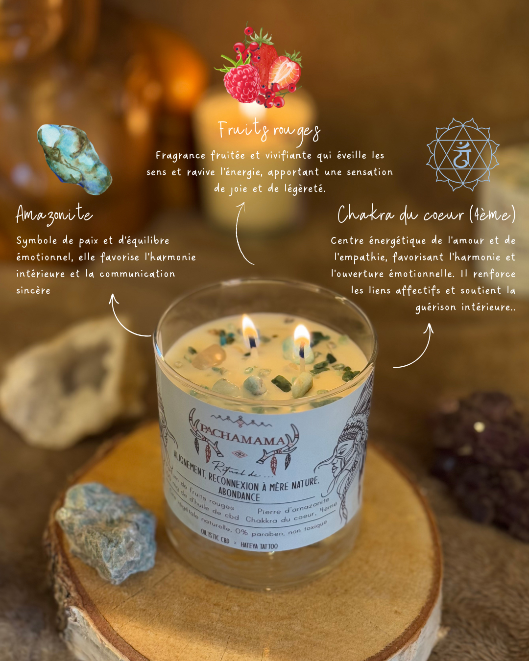 Bougie parfumée PACHAMAMA | Rituel Connexion à la Terre et Abondance